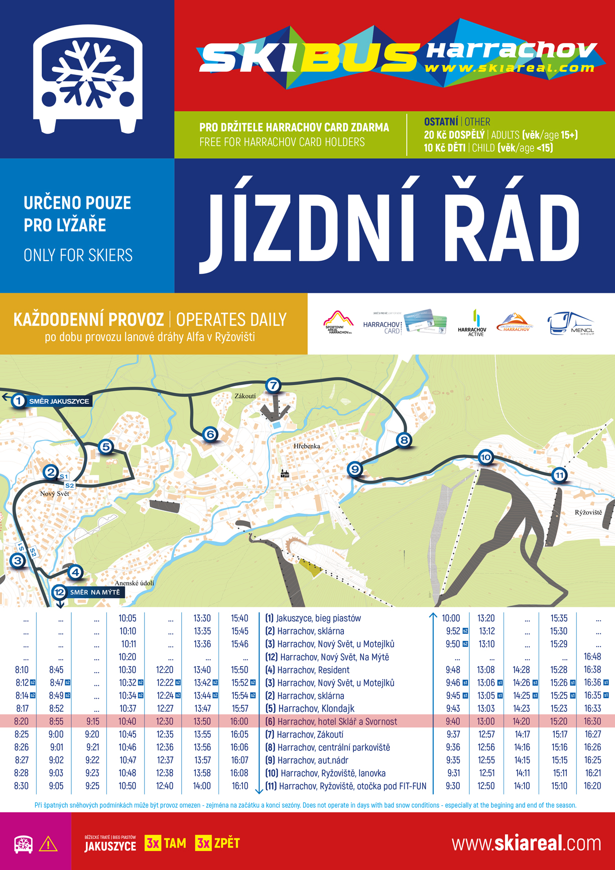 Skibus Harrachov: Pohodlně na sjezdovky!