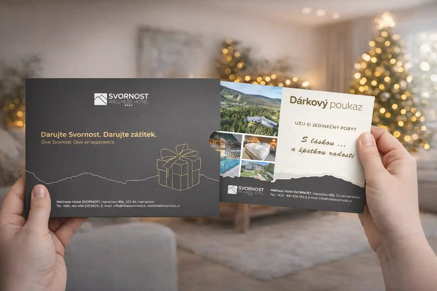 Darujte dárkový poukaz do Wellness hotelu Svornost v Harrachově